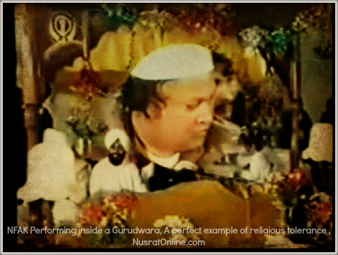 NFAK Performing inside a Gurudwara, A perfect example of religious tolerance , NusratOnline.com